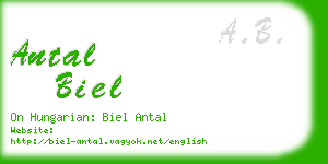 antal biel business card